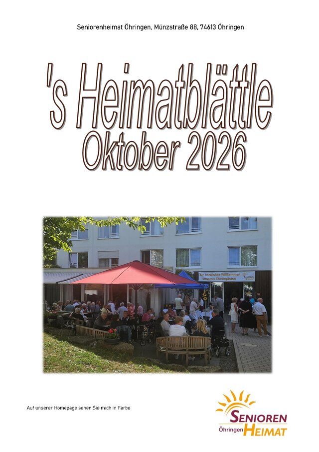 Titelseite Heimatblättle Oktober 2026