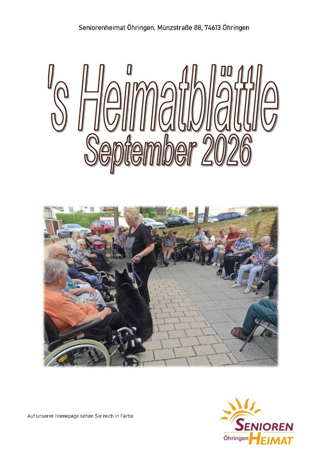 Titelseite 09/2026 – Heimatblättle Ausgabe September 2026